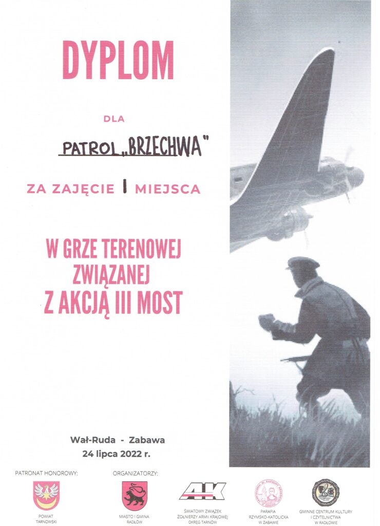 I miejsce w terenowej grze z okazji rocznicy Akcji „Most III”